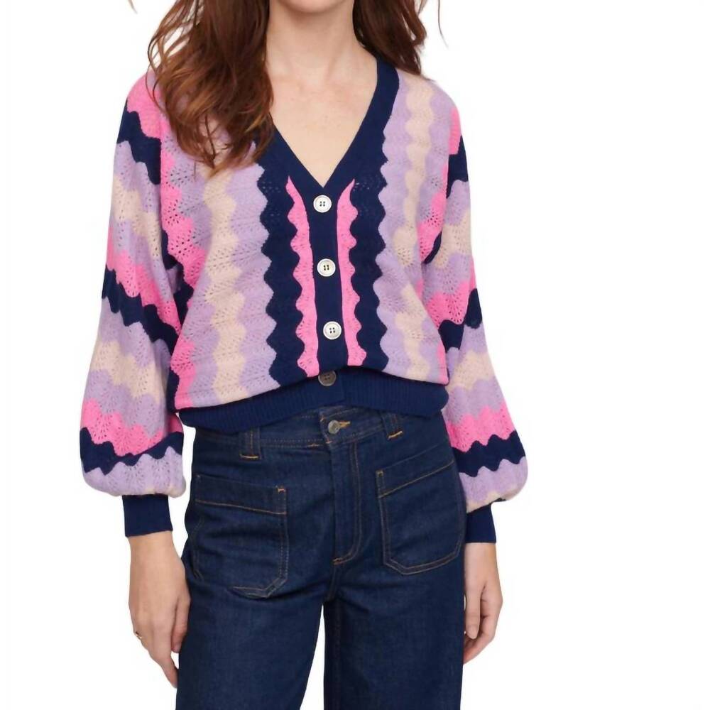 NEW &ISLA adina cardigan in midnight multi